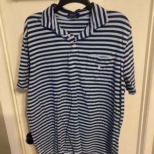 Polo- large- navy and light blue strips